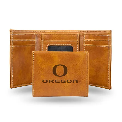 Rico Oregon Ducks Brown Laser Engraved Trifold Letri510101br