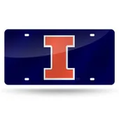 Rico Illinois Fighting Illini Colored Laser Cut Auto Tag Lzc400102
