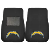 Fan Mats Los Angeles Chargers Embroidered Car Mat Set - 2 Pieces