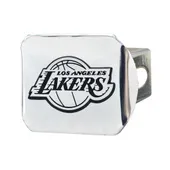 Fan Mats Los Angeles Lakers Chrome Metal Hitch Cover With Chrome Metal 3D Emblem