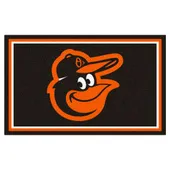 Fan Mats Baltimore Orioles 4Ft. X 6Ft. Plush Area Rug