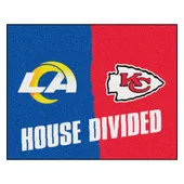 Fan Mats Nfl Rams / Chiefs House Divided Rug