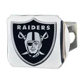 Fan Mats Las Vegas Raiders Chrome Metal Hitch Cover With Chrome Metal 3D Emblem