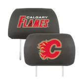 Fan Mats Calgary Flames Embroidered Head Rest Cover Set - 2 Pieces