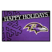 Fan Mats Baltimore Ravens Starter Accent Rug - 19In. X 30In. Happy Holidays Starter Mat