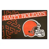 Fan Mats Cleveland Browns Starter Accent Rug - 19In. X 30In. Happy Holidays Starter Mat