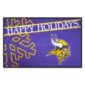 Fan Mats Minnesota Vikings Starter Accent Rug - 19In. X 30In. Happy Holidays Starter Mat