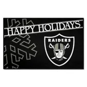 Fan Mats Las Vegas Raiders Starter Accent Rug - 19In. X 30In. Happy Holidays Starter Mat