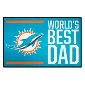 Fan Mats Miami Dolphins Starter Accent Rug - 19In. X 30In. World's Best Dad Starter Mat