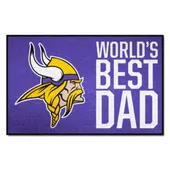 Fan Mats Minnesota Vikings Starter Accent Rug - 19In. X 30In. World's Best Dad Starter Mat