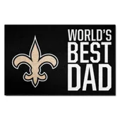 Fan Mats New Orleans Saints Starter Accent Rug - 19In. X 30In. World's Best Dad Starter Mat