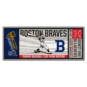 Fan Mats Boston Braves Ticket Runner Rug - 30In. X 72In.