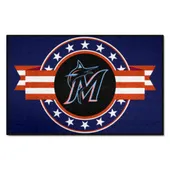 Fan Mats Miami Marlins Starter Accent Rug - 19In. X 30In. Patriotic Starter Mat