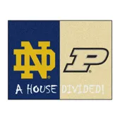 Fan Mats Notre Dame / Purdue House Divided Rug - 34 In. X 42.5 In.