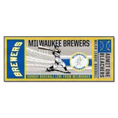 Fan Mats Milwaukee Brewers Ticket Runner Rug - 30In. X 72In.