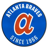 Fan Mats Atlanta Braves Roundel Rug - 27In. Diameter