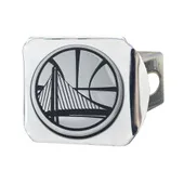 Fan Mats Golden State Warriors Chrome Metal Hitch Cover With Chrome Metal 3D Emblem