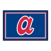 Fan Mats Atlanta Braves 4Ft. X 6Ft. Plush Area Rug