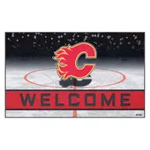 Fan Mats Calgary Flames Rubber Door Mat - 18In. X 30In.