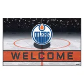 Fan Mats Edmonton Oilers Rubber Door Mat - 18In. X 30In.