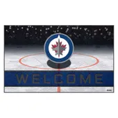 Fan Mats Winnipeg Jets Rubber Door Mat - 18In. X 30In.