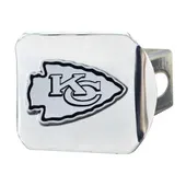 Fan Mats Kansas City Chiefs Chrome Metal Hitch Cover With Chrome Metal 3D Emblem