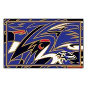 Fan Mats Baltimore Ravens 4Ft. X 6Ft. Plush Area Rug Xfit Design