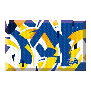 Fan Mats Los Angeles Rams Rubber Scraper Door Mat Xfit Design