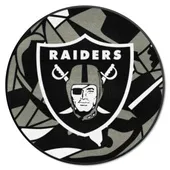 Fan Mats Las Vegas Raiders Roundel Rug - 27In. Diameter Xfit Design