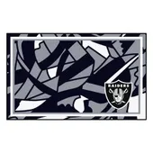 Fan Mats Las Vegas Raiders 4Ft. X 6Ft. Plush Area Rug Xfit Design