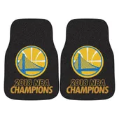 Fan Mats Golden State Warriors Carpet Car Mat Set - 2 Pieces