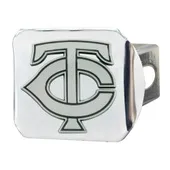 Fan Mats Minnesota Twins Chrome Metal Hitch Cover With Chrome Metal 3D Emblem