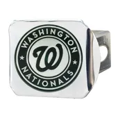 Fan Mats Washington Nationals Chrome Metal Hitch Cover With Chrome Metal 3D Emblem