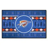 Fan Mats Oklahoma City Thunder Holiday Sweater Starter Accent Rug - 19In. X 30In.