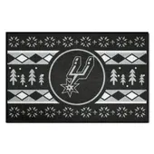 Fan Mats San Antonio Spurs Holiday Sweater Starter Accent Rug - 19In. X 30In.