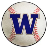 Fan Mats Washington Huskies Baseball Rug - 27In. Diameter