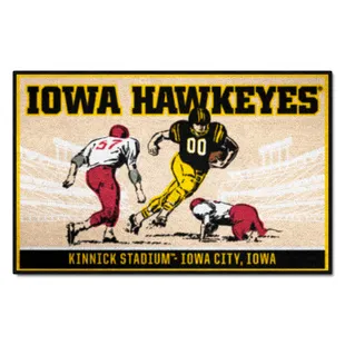 Fan Mats Iowa Hawkeyes Starter Accent Rug - 19In. X 30In. Ticket Stub Starter Mat