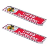 Fan Mats Chicago Blackhawks 2 Piece Heavy Duty Aluminum Embossed Truck Emblem Set