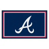 Fan Mats Atlanta Braves 4Ft. X 6Ft. Plush Area Rug