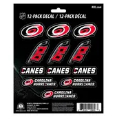 Fan Mats Carolina Hurricanes 12 Count Mini Decal Sticker Pack