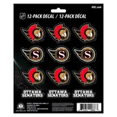 Fan Mats Ottawa Senators 12 Count Mini Decal Sticker Pack