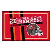 Fan Mats Tampa Bay Buccaneers Dynasty 4Ft. X 6Ft. Plush Area Rug