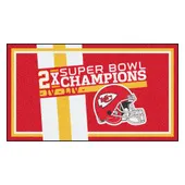 Fan Mats Kansas City Chiefs Dynasty 3Ft. X 5Ft. Plush Area Rug