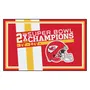 Fan Mats Kansas City Chiefs Dynasty 4Ft. X 6Ft. Plush Area Rug