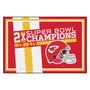 Fan Mats Kansas City Chiefs Dynasty 5Ft. X 8Ft. Plush Area Rug