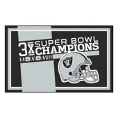 Fan Mats Las Vegas Raiders Dynasty 4Ft. X 6Ft. Plush Area Rug