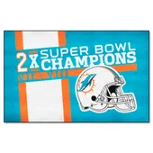 Fan Mats Miami Dolphins Dynasty Ultimat Rug - 5Ft. X 8Ft.