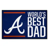 Fan Mats Atlanta Braves Starter Accent Rug - 19In. X 30In. World's Best Dad Starter Mat