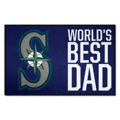 Fan Mats Seattle Mariners Starter Accent Rug - 19In. X 30In. World's Best Dad Starter Mat