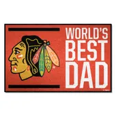 Fan Mats Chicago Blackhawks Starter Accent Rug - 19In. X 30In. World's Best Dad Starter Mat